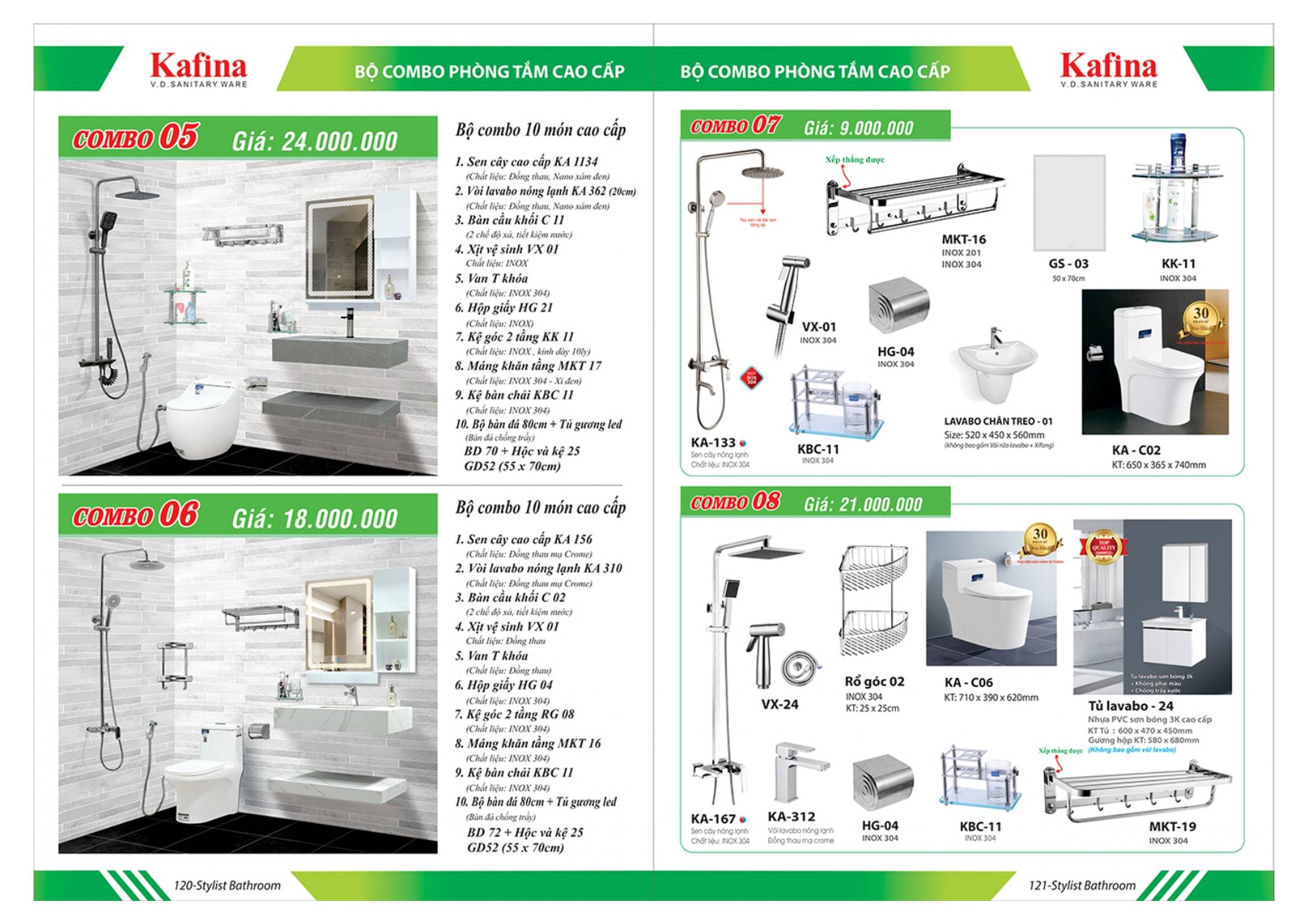 Thiết bị vệ sinh KAFINA Catalogue và Bảng giá mới nhất /Page 60